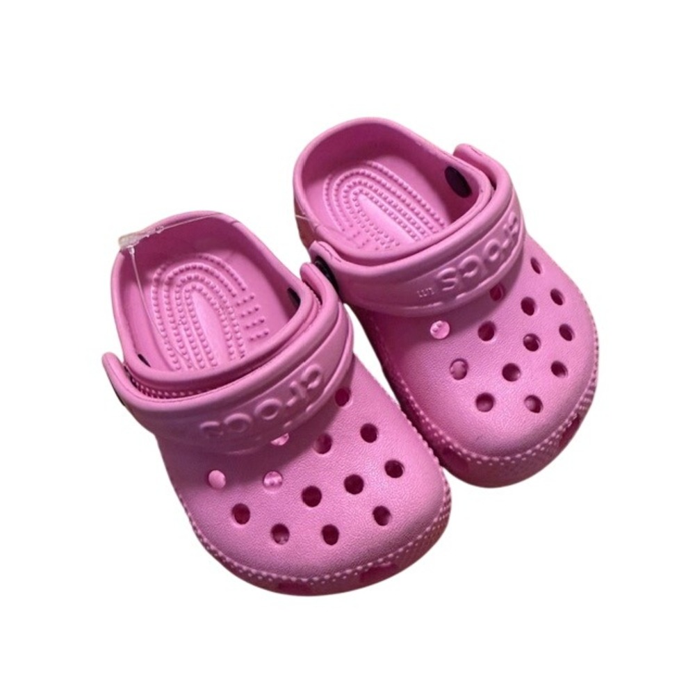 Crocs Classic Clog Toddler Size 2 Pink Slip On Water Shoes Sandals Kids